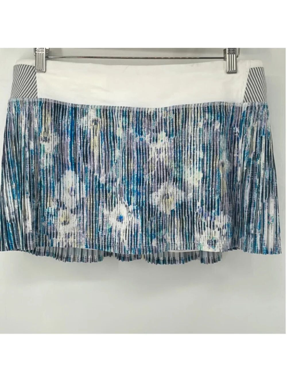 Lululemon Time To Shine Skirt tennis skirt skort Blurry Stripe Battleship sz 10